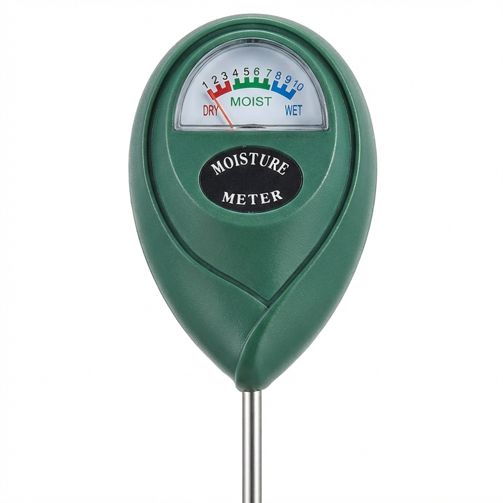 Digitale vochtmeter AM1 voor grondvochtigheid. Perfect tuingereedschap voor gezonde planten, voorkomt overbewatering.