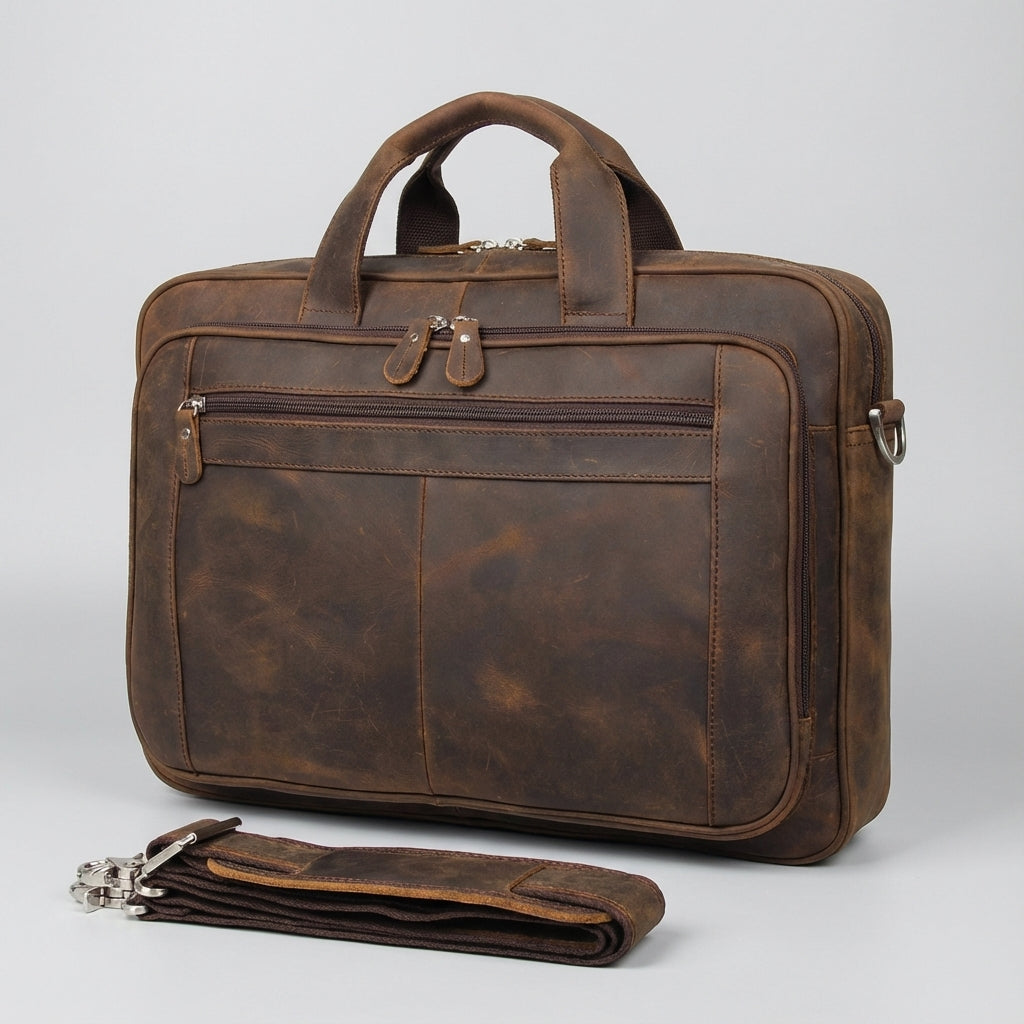 Stijlvolle zakelijke tas voor heren/dames, organiseert je 17 inch laptop en benodigdheden, ideaal als werktas.