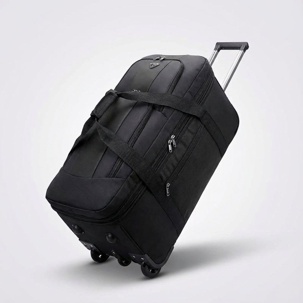 De FoldRover opvouwbare reistrolley. Een grote koffer met wielen die compact op te bergen is na elke vakantie.