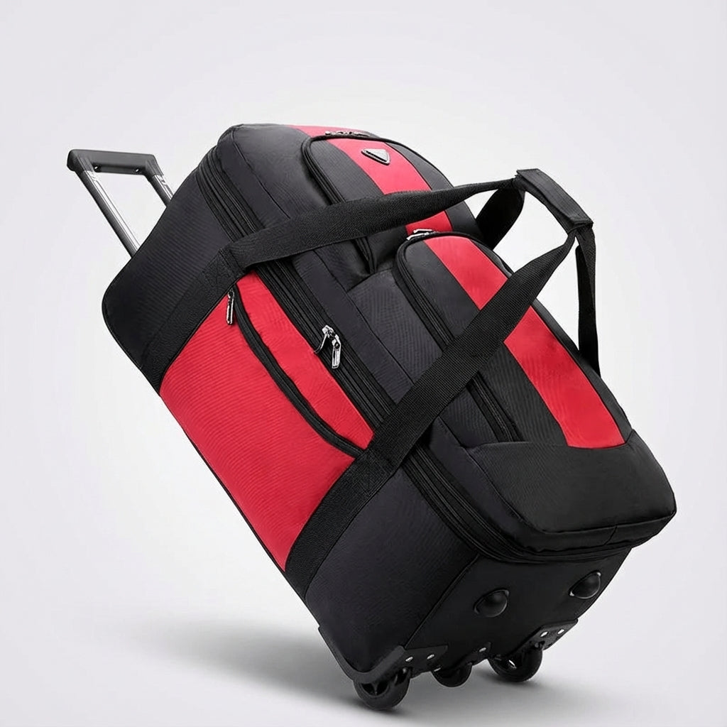 Praktische duffelbag op wielen: grote opvouwbare trolley reistas, ideaal als bagage voor elke reis en vakantie.