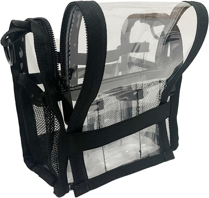 Grote transparante PVC make-up tas voor dames, ideaal voor cosmetica organisatie en reizen. Waterdicht en stijlvol.