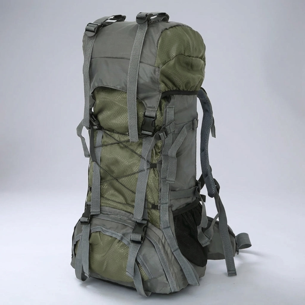 Pathward 60L outdoor rugzak met ergonomisch draagsysteem, unisex, voor lange trektochten.