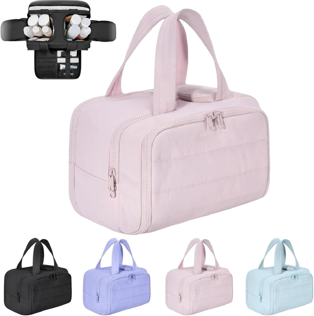 Grote waterdichte reis make-up tas voor dames, perfect als toilettas of 4-in-1 make-up organizer.