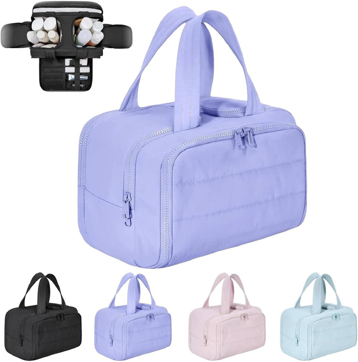 Dames reis make-up tas: een handige, waterdichte toilettas om al je cosmetica stijlvol op te bergen.