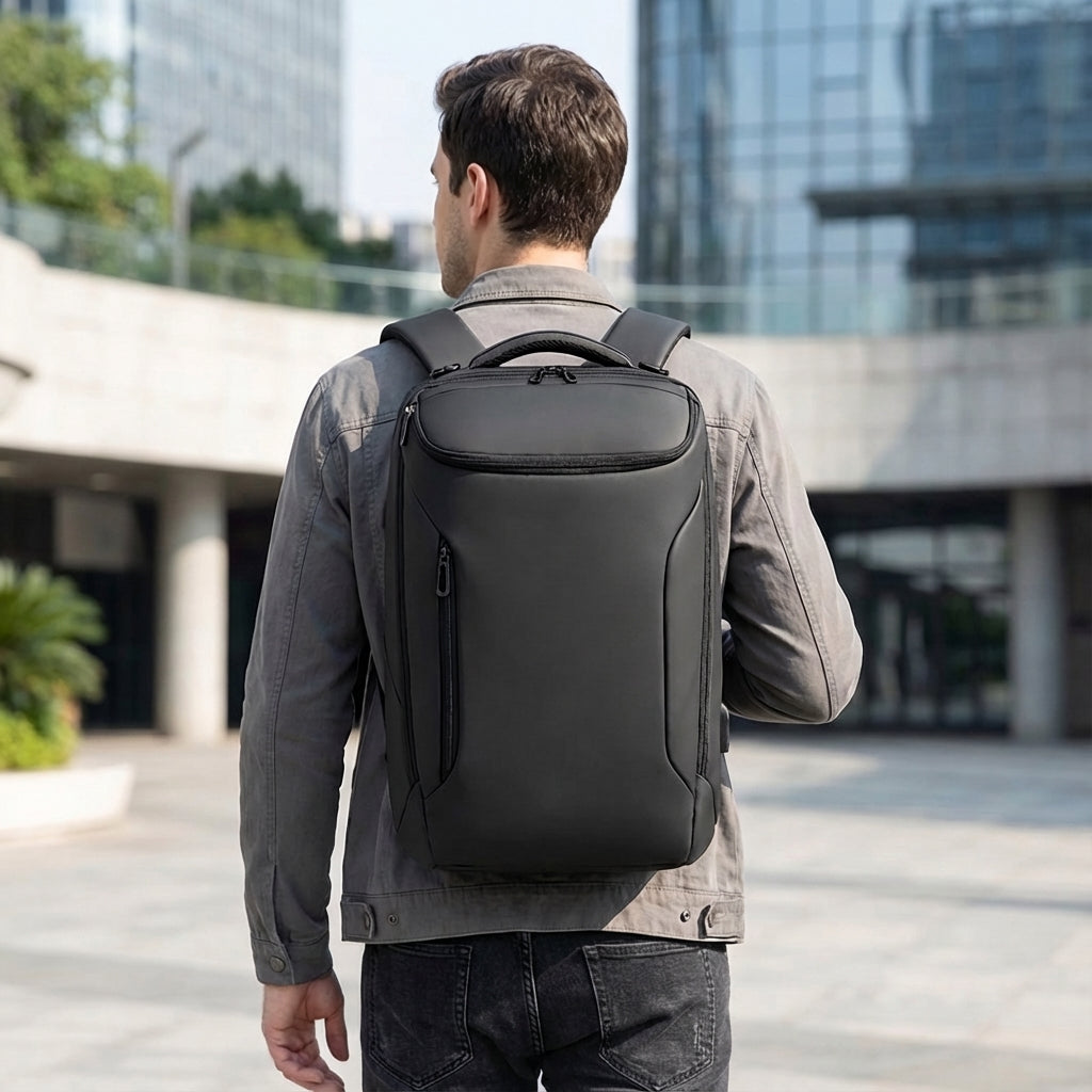 Grote waterdichte zakelijke rugzak CarrySure voor laptop, documenten en werk. Ideaal voor heren en dames.