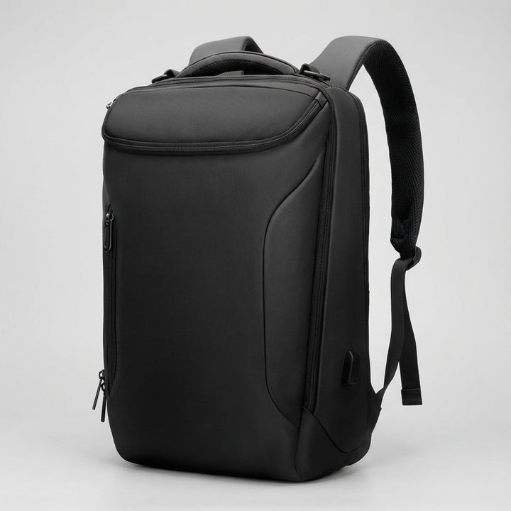 Ruime waterdichte reistas rugzak van CarrySure met laptopvak en handige organizer voor werk of school.