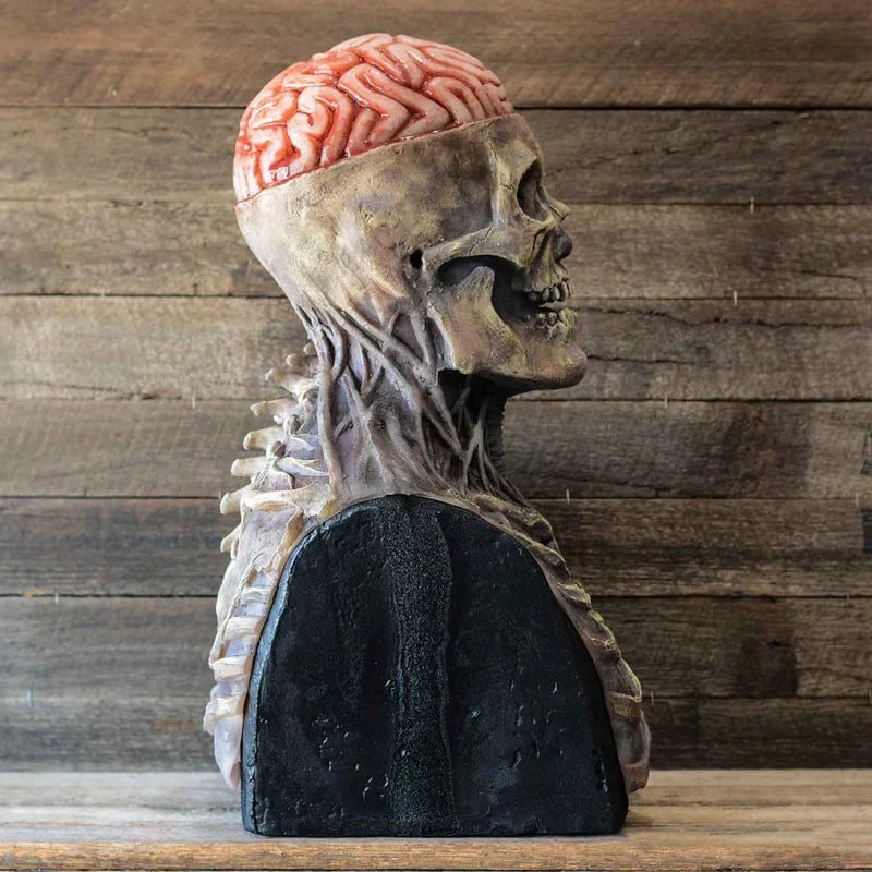 Griezelig skelet bio-masker voor Halloween met levensechte details en hoog draagcomfort, ideaal voor kostuumfeestjes.