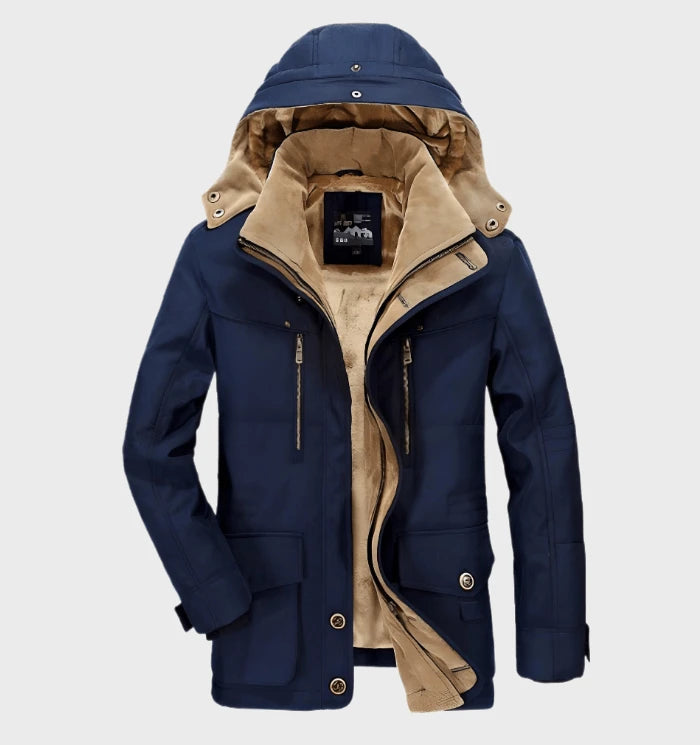 Veelzijdige halflange herenjas: cargo stijl met capuchon. Geschikt voor casual en outdoor, diverse kleuren.