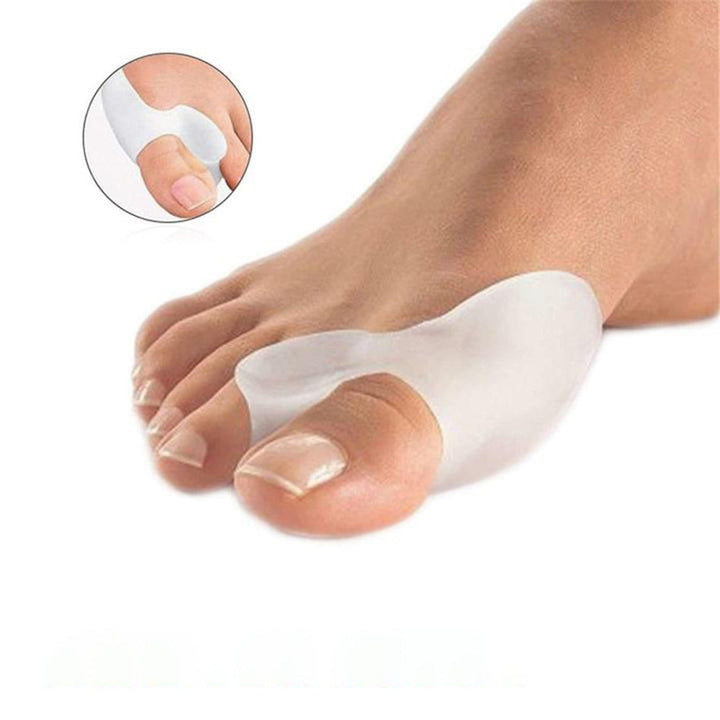 Hallux Valgus Corrector, gemaakt van zacht siliconen, discrete pasvorm in de schoen, voor zachte teen correctie en comfort de hele dag.