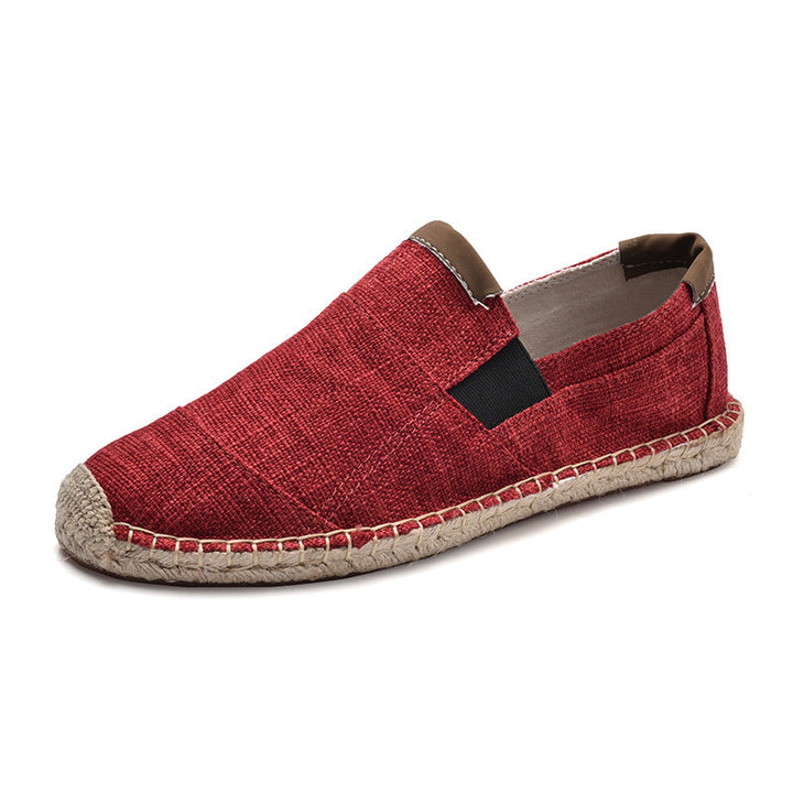 Dames handgemaakte canvas strooien schoenen, zomers en elegant, in blauw