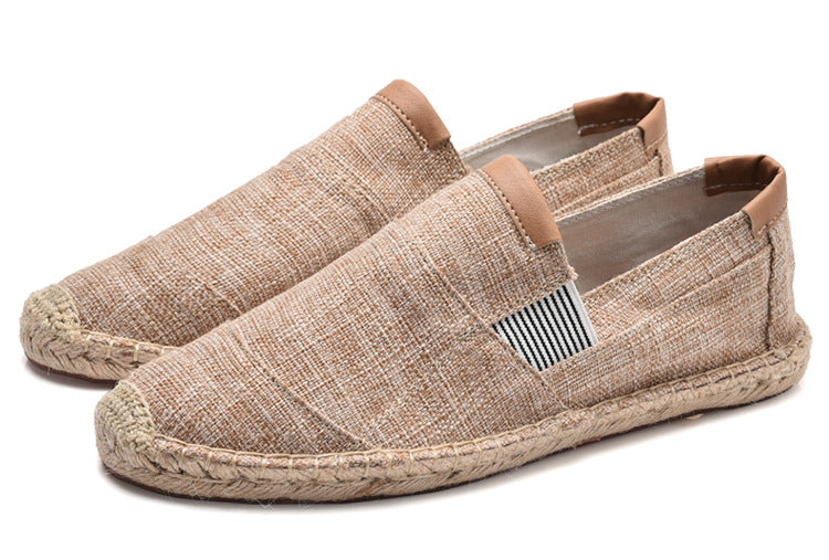 Dames handgemaakte canvas strooien schoenen, zomers en elegant, in rood
