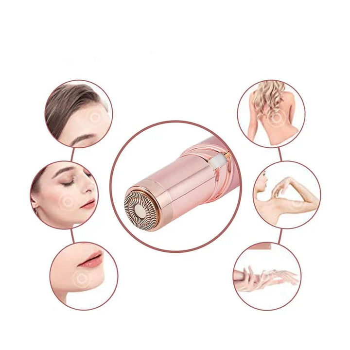 Handzame epilator voor een gladde huid, zachte ontharing, draadloos, voor nat en droog gebruik, huidvriendelijk.