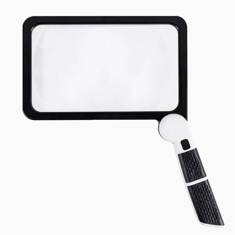 Handvergrootglas met 5x vergroting en LED-licht voor comfortabel lezen en gedetailleerde hobby's.