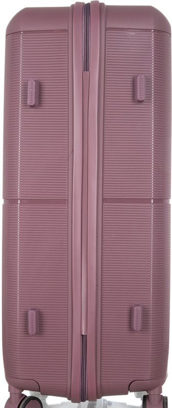 De duurzame harde schaal van de Capri handbagage koffer beschermt al je reisbenodigdheden. Compact en robuust.