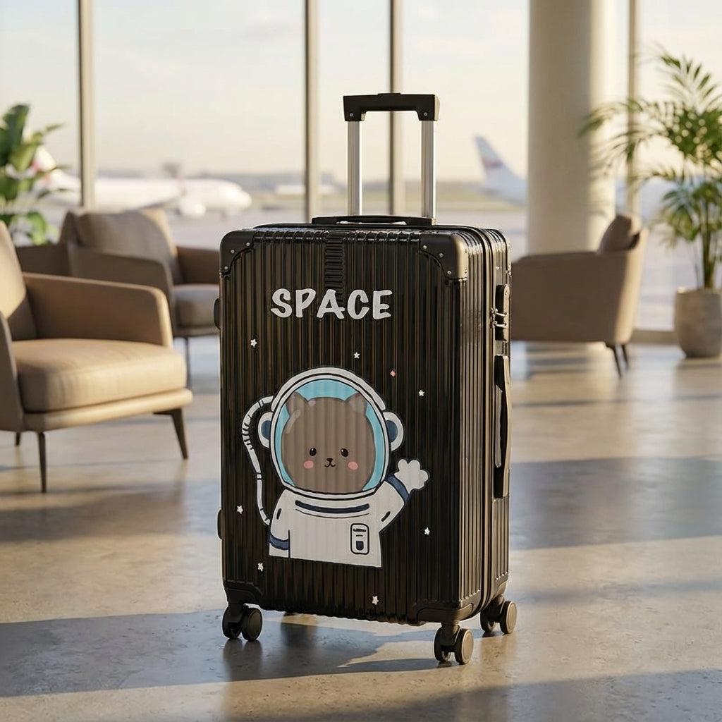 Harde koffer UrbanVoy met unieke print voor zorgeloos reizen. Ideale lichtgewicht bagage.
