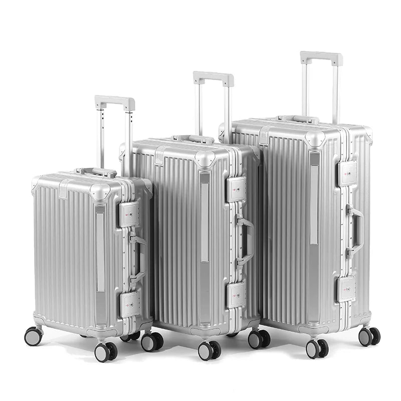 Duurzame hardcase koffer met geïntegreerd TSA slot en aluminium frame, ideaal voor veilige bagage.