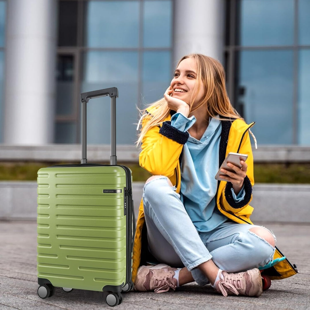 Reiskoffer met harde schaal, uitbreidbaar, ideaal als handbagage, inclusief soepele spinnerwielen en TSA-slot.