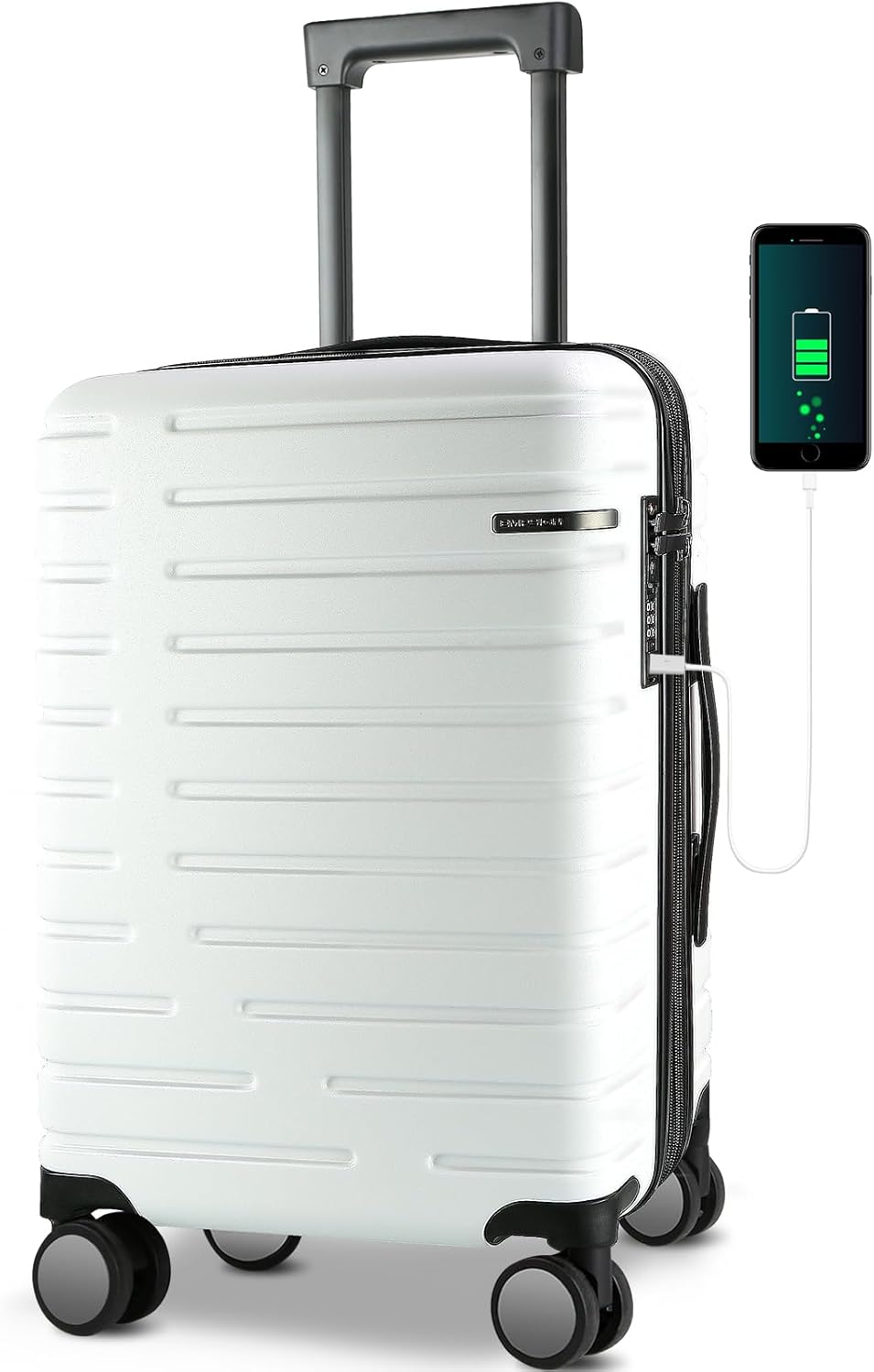 Compacte uitbreidbare harde koffer, ideaal voor snelle vliegreizen, met spinnerwielen en TSA-slot.