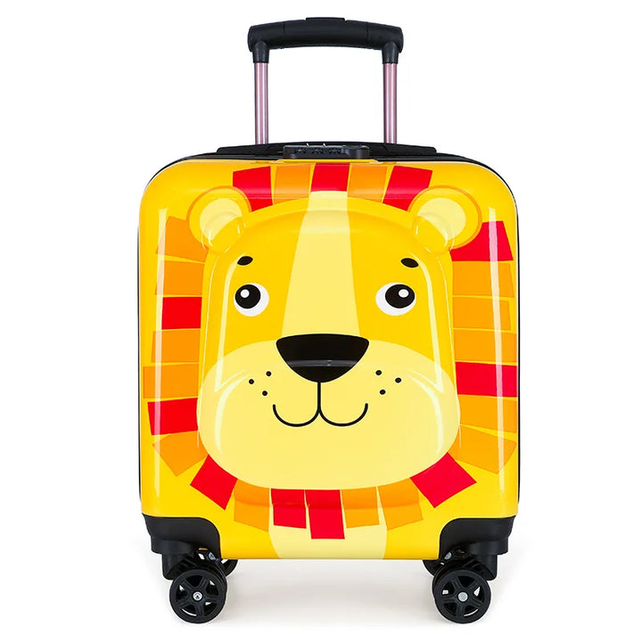 Hardshell kinderkoffer met dierenprint voor stijlvol en zorgeloos reizen met je kind.