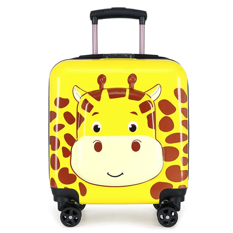 Seoul hardshell kinderkoffer, duurzame bagage met levendige dierenprint voor kleine ontdekkingsreizigers.