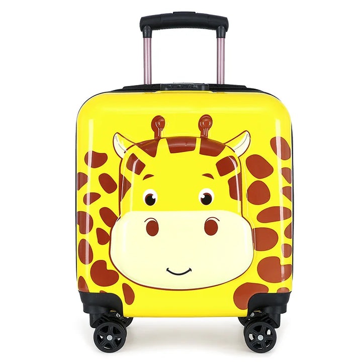 Seoul hardshell kinderkoffer, duurzame bagage met levendige dierenprint voor kleine ontdekkingsreizigers.