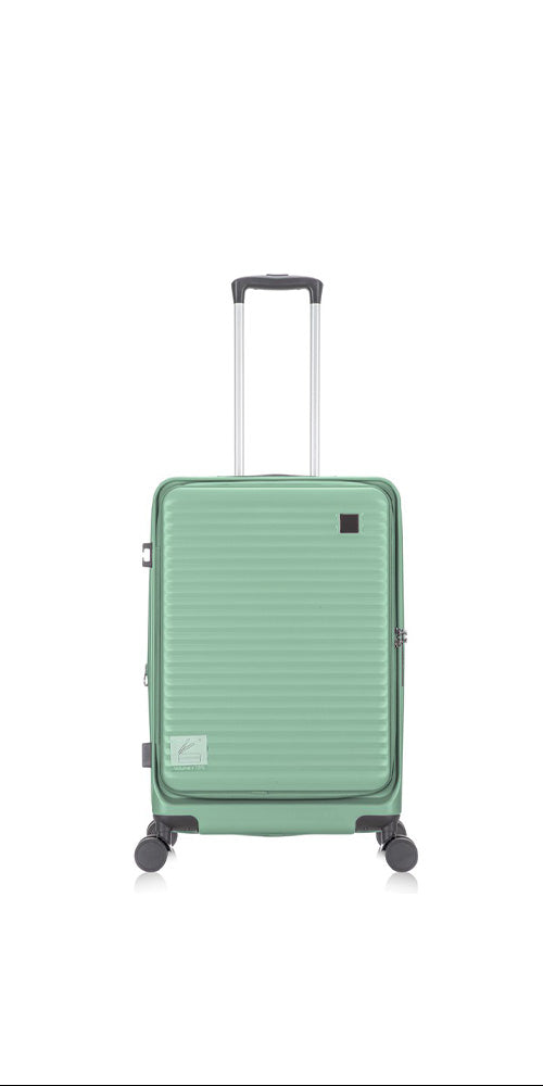 Hardshell koffer Vienna zwart met geïntegreerd laptopvak voor veilige zakenreizen. Ideaal als handbagage.