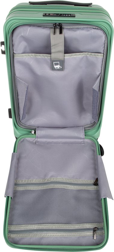 Duurzame hardshell bagage Vienna met ruim interieur en scheidingswanden voor efficiënte inpakking.