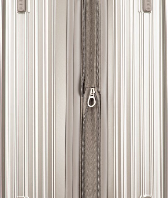 Compacte hardshell koffer Mykonos met bekerhouder, USB en TSA-slot, ideaal als handbagage.