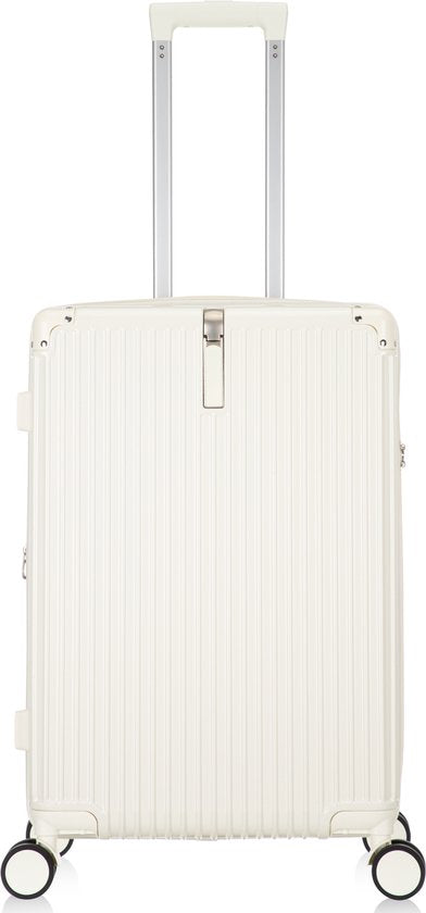 Innovatieve hardshell bagage Mykonos met USB-poort voor mobiele apparaten en een handige bekerhouder.