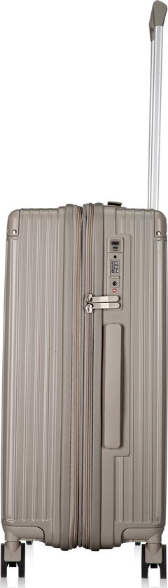 Duurzame hardshell reiskoffer Mykonos met krasbestendig oppervlak en TSA-cijferslot voor veilige bagage.