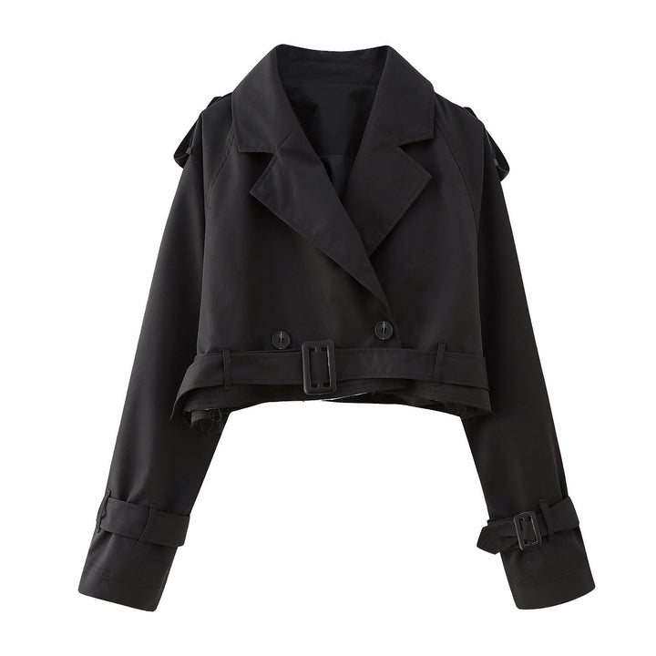 Heidi dames trenchcoat, korte uitvoering, elegante stijl, met bijpassende riem, verkrijgbaar in klassieke tinten, veelzijdig te stylen, gemaakt van duurzaam materiaal