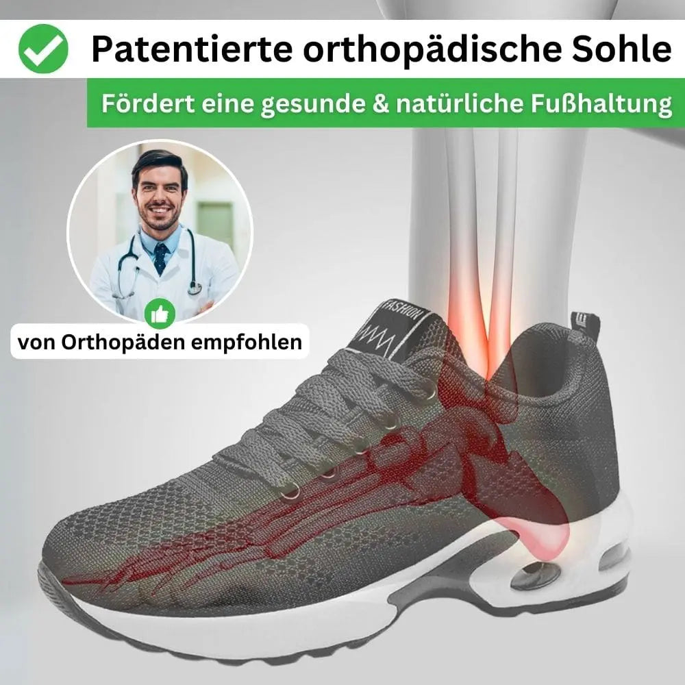 Heidi damesschoenen, ergonomisch, orthopedisch design, in roze en grijs; biedt comfort en pijnverlichting voor dames.