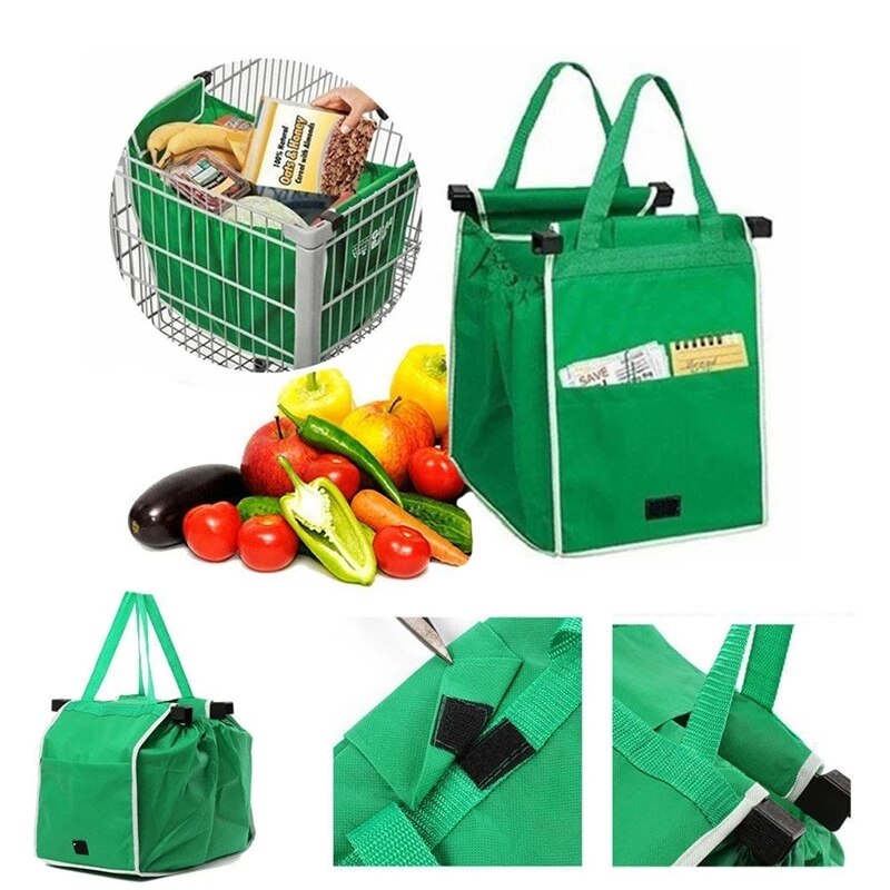 Volle herbruikbare EcoCarry boodschappentas, perfect voor een milieuvriendelijke en efficiënte supermarktbezoek.
