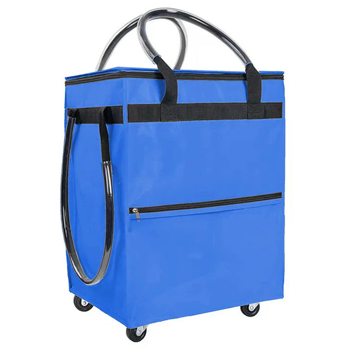 Stijlvolle Rollex opvouwbare boodschappentrolley met wielen. Praktisch voor grote capaciteit transport en dagelijks gebruik.