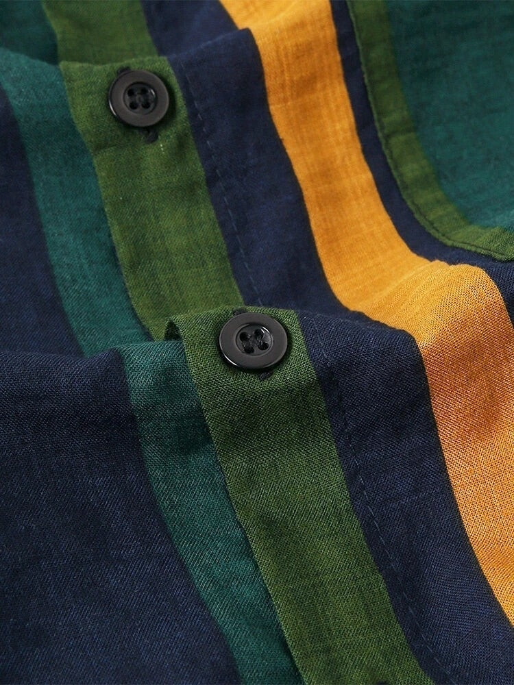 Vrolijke heren zomerset Brent met kleurrijke print, ademend en comfortabel voor een ontspannen zomer.
