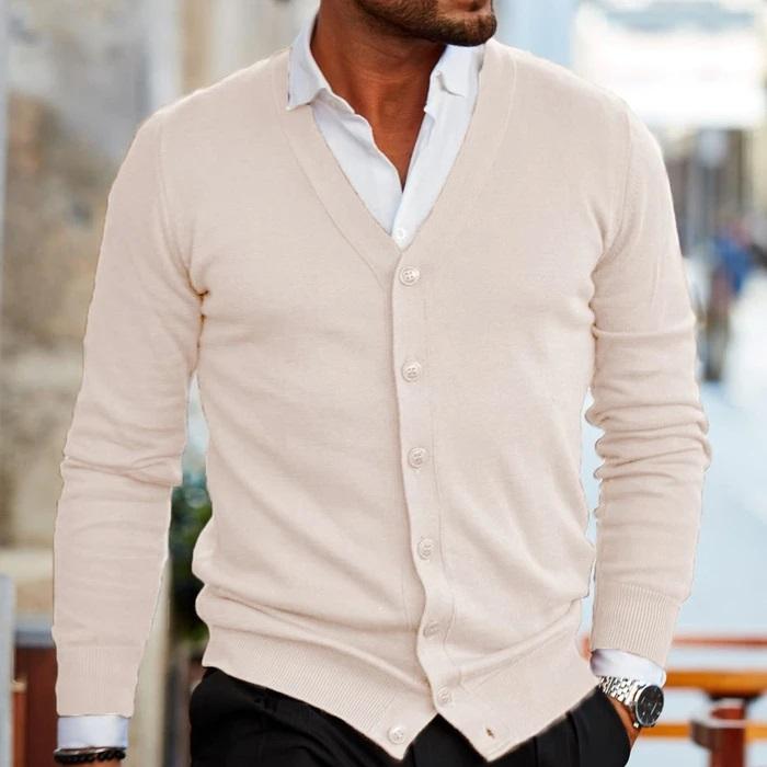 Stijlvol heren cardigan, Brentons vest, perfect om te combineren als een veelzijdige laag in je outfit.