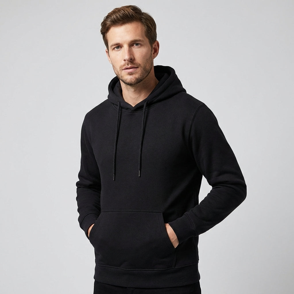 Heren casual hoodie in grijs, perfect voor comfortabel dagelijks gebruik. Zachte katoenmix.
