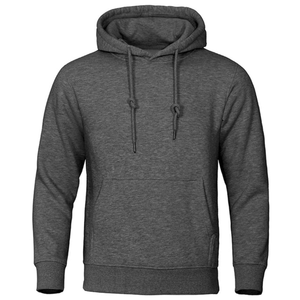 Zachte, casual heren sweatshirt met capuchon, comfortabel voor ontspanning of sportieve activiteiten.