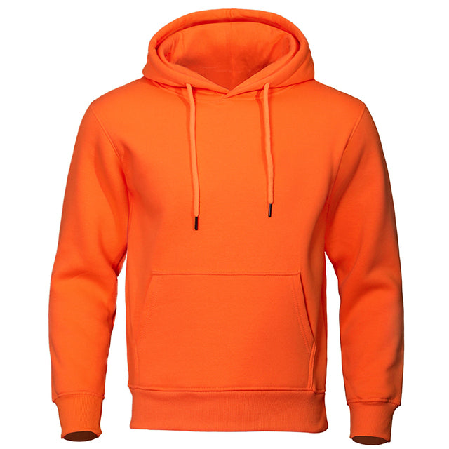 Eenvoudige heren hoodie trui met capuchon en trekkoord, voor ultiem comfort en een relaxte uitstraling.