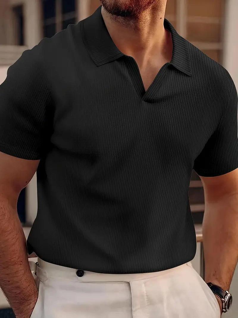 Veelzijdig heren poloshirt korte mouwen voor smart casual of dagelijkse kleding; comfortabel en ademend.