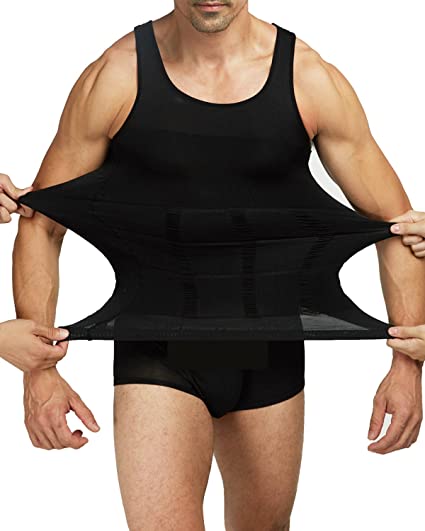 Heren compressie onderhemd, slankmakende, corrigerende ondermode voor een onzichtbaar strakker figuur. Hoog comfort.
