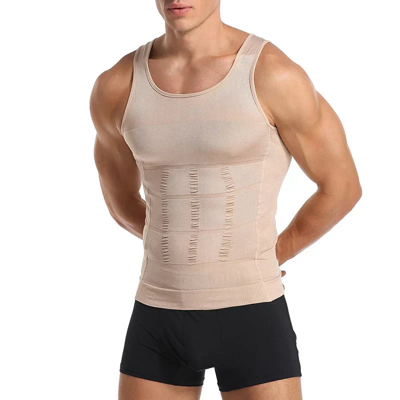 Corrigerend heren onderhemd Massimo, onzichtbaar onder kleding voor een gestroomlijnd silhouet. Comfortabele compressie.