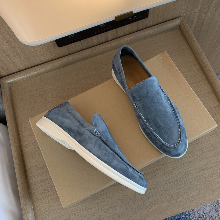 Grijze heren loafers, stijlvolle en comfortabele slip-on schoenen voor een moderne alledaagse look.