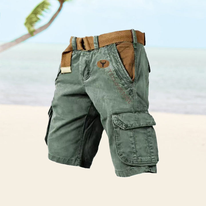 Heren Ethan cargo shorts, veelzijdig en comfortabel, perfect voor zomer, vrije tijd en een actieve levensstijl.