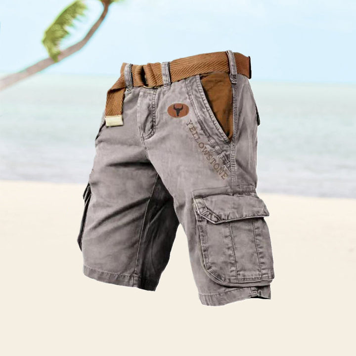 Comfortabele heren cargo shorts Ethan, met robuuste stof en slimme zakken, ideaal voor dagelijks gemak.