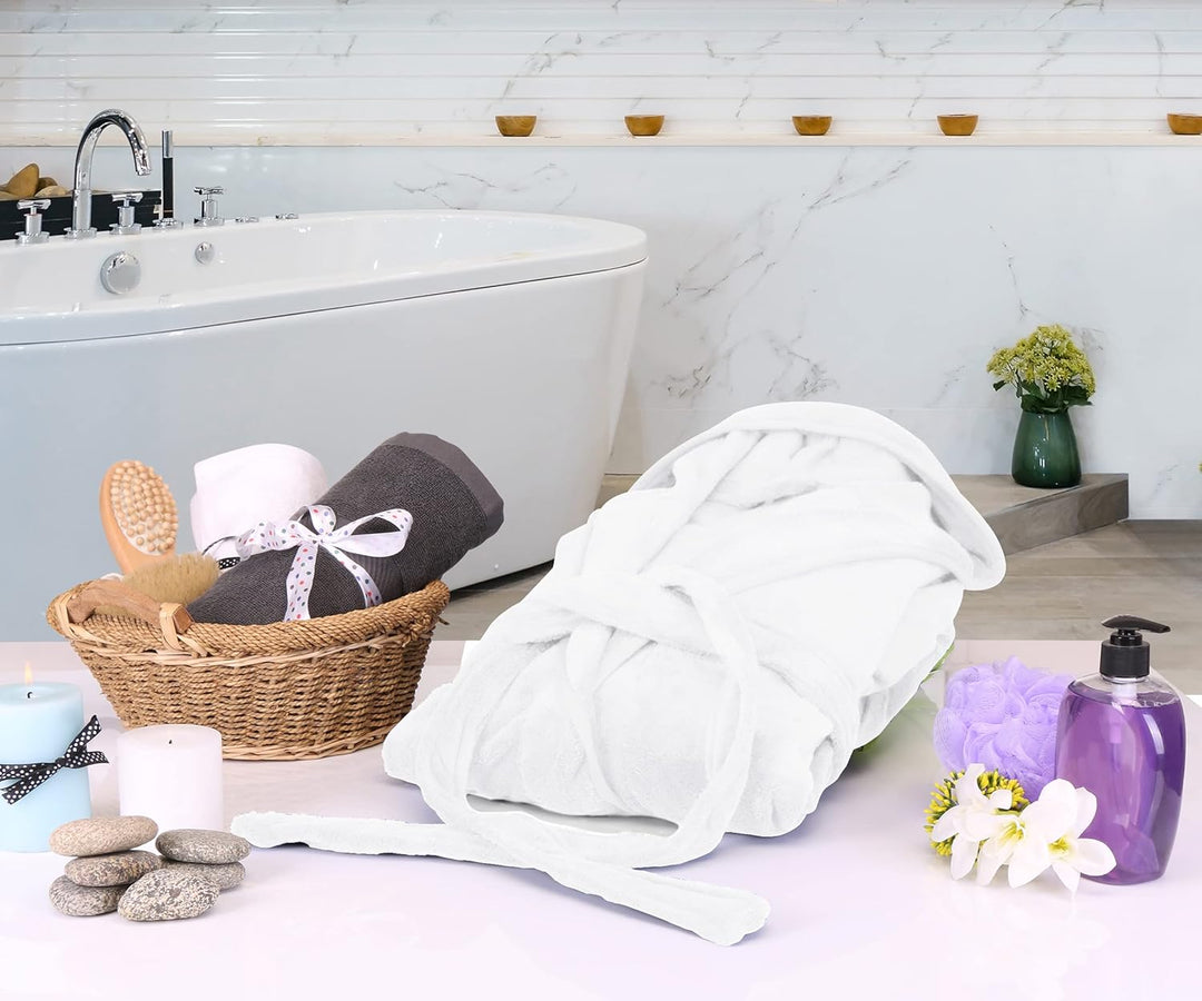 Heren fleece badjas met capuchon, perfect voor relaxte avonden.