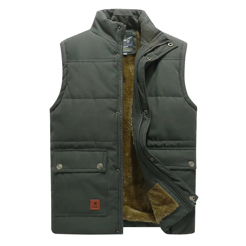 Warm gevoerde heren bodywarmer Noah; ideaal als lichtgewicht vest of herfstkleding.
