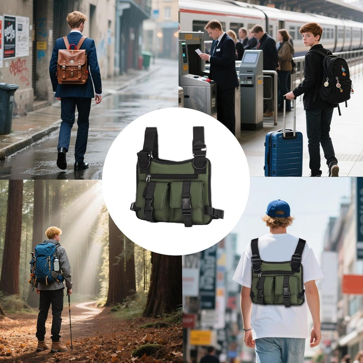 Grijs lichtgewicht sportvest van Oxfordstof, multifunctioneel voor heren outdoor.