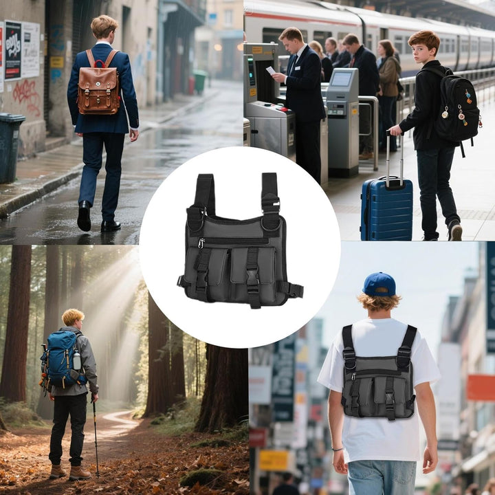 Grijs hardloopvest voor heren, verstelbaar voor optimaal comfort tijdens het sporten.
