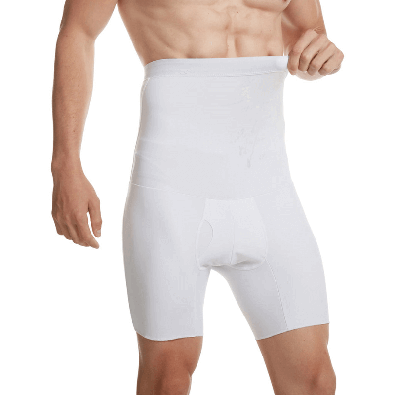 Ademende heren MaxFit compressie boxershort; ideaal voor vorming en buikcontrole.